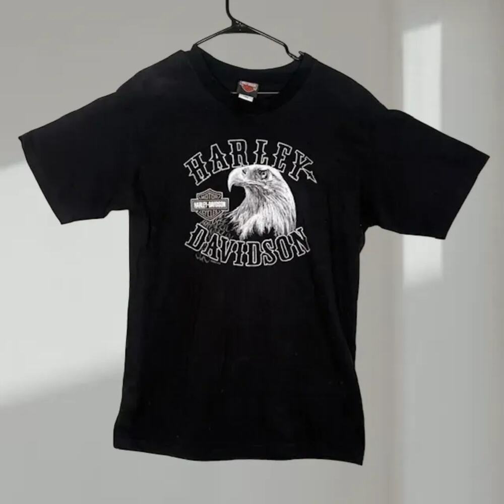 Harley-Davidson Eagle Graphic T-Shirt – Black (Men’s Large)